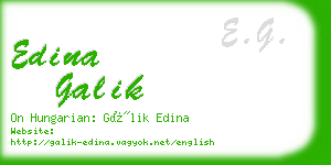 edina galik business card